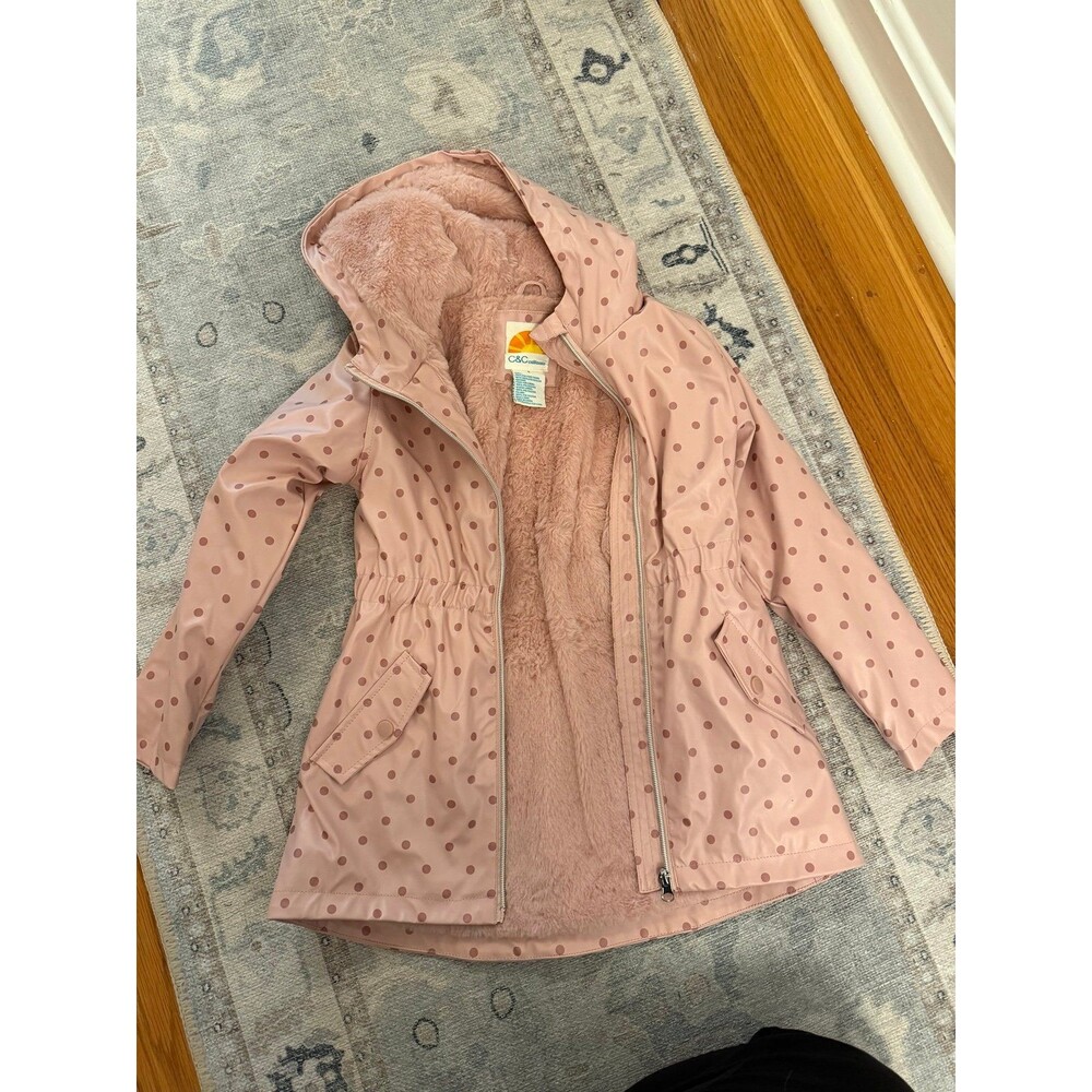 Girls c&c California lined rain jacket size 6